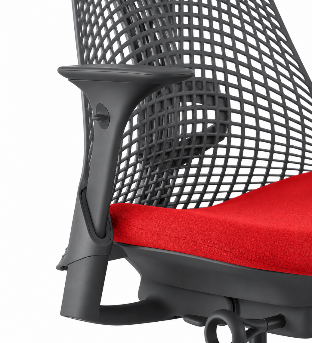 Fauteuil SAYL Herman Miller structure noire avec dossier suspension