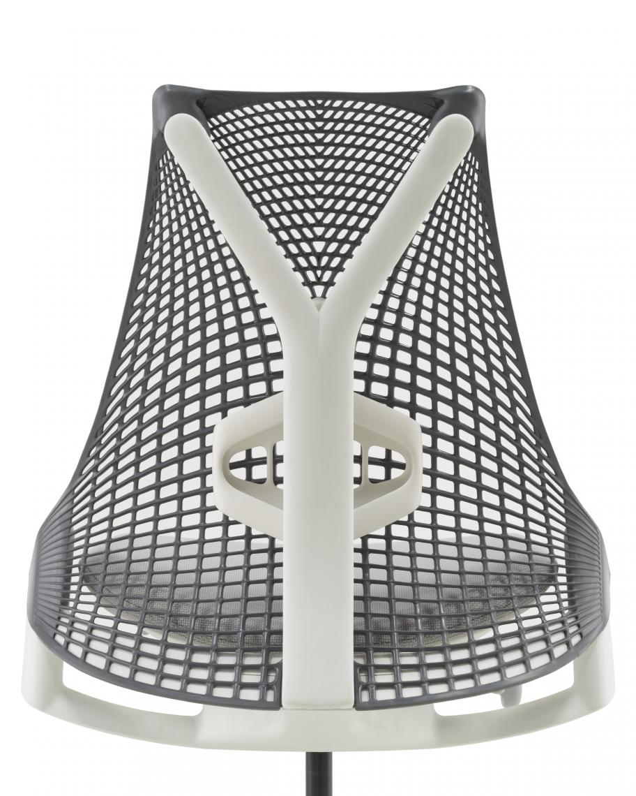 Vue arrière du dossier suspension SAYL Herman Miller Slate Grey
