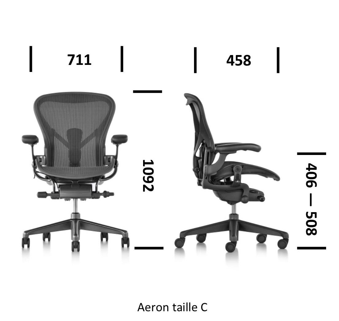Dimensions Herman Miller Aeron Taille C