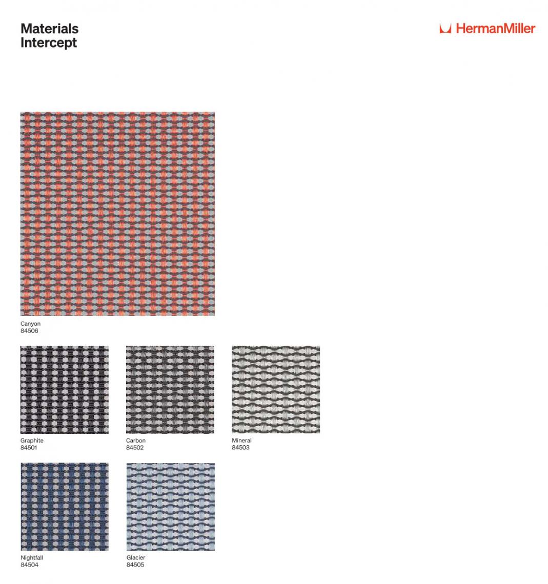 Revêtement Intercept du fauteuil Herman Miller SETU Monochrome