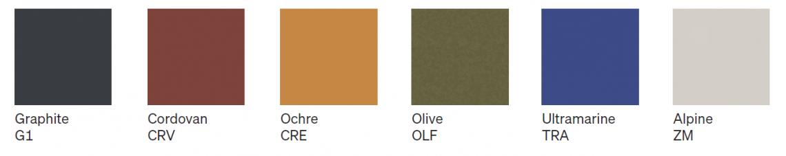Coloris Mirra 2 Herman Miller 2026 - Alpine, Ochre, Ultra Marine, Noire, Olive et Cordovan