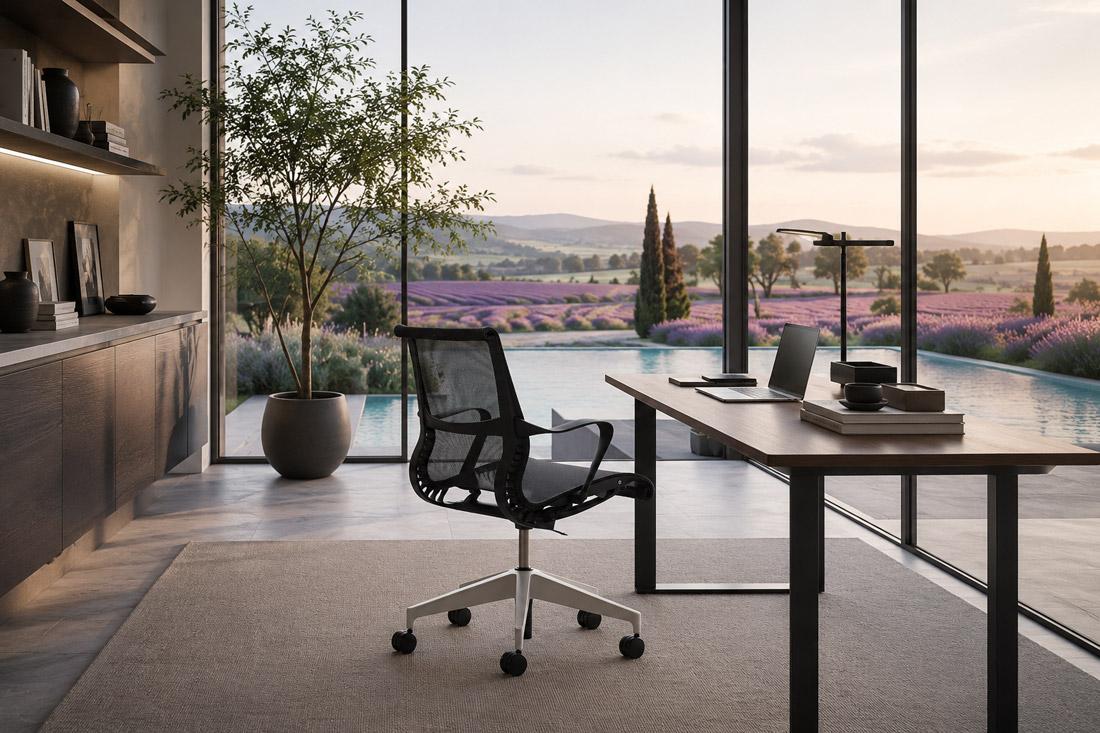 Fauteuil SETU Graphite Herman Miller en ambiance bureau